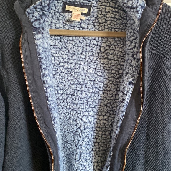 Men’s L Carbon2cobalt fleece lined zip sweater - Picture 4 of 4